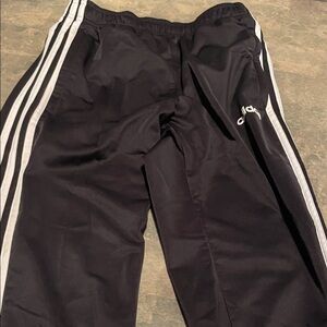Adidas Kids Black Sweatpants with White Accents